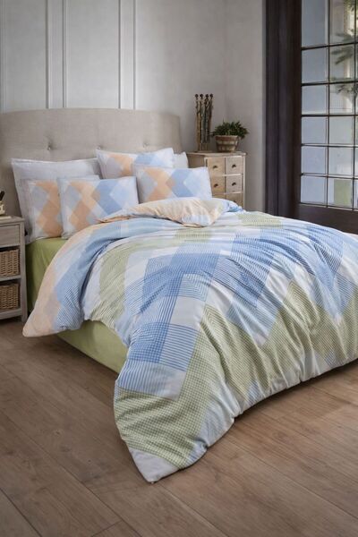 VELLON HOME 100% Cotton Double Bedding Set Vespera