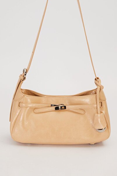 Levidor Mink Metal Lock Closure Shoulder Bag