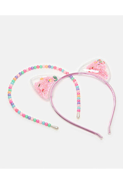 REDTAG Girls Assorted Embellished Hair Band Set (Pack of 2)