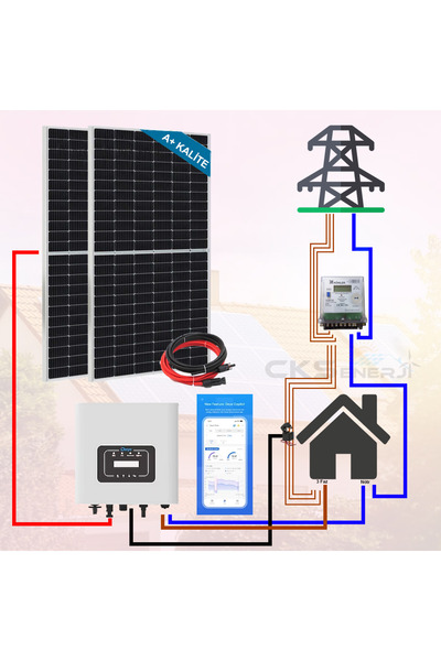 CksEnerji Şebeke Destekli On-Grid Solar Güneş Enerji Sistemi 5kW Trifaze (4.4...