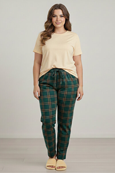 CNG MODA بيجامة صوفية منقوشة بمقاس كبير