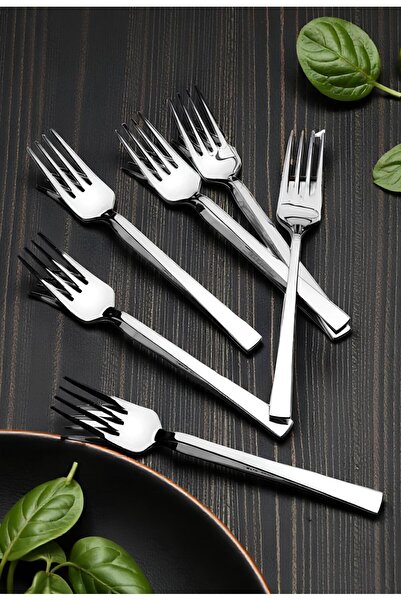 Ardore 6Pcs Luxury Simple Stick Model Dinner Fork (Stainless Steel)