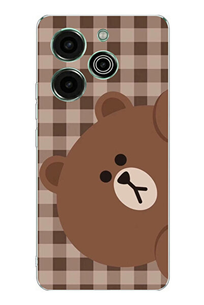 TechTree حافظة سيليكون مطبوع متوافقة مع تكنو بوفا 6 برو بتصميم جانبية على شكل...