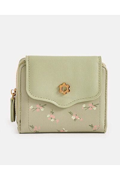 REDTAG حقيبة يد خضراء مزينة للبنات