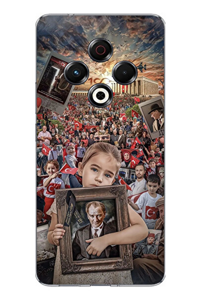 TechTree حافظة سيليكون متوافقة مع هاتف Tecno Spark 30 من أتاتورك أناميكابير م...