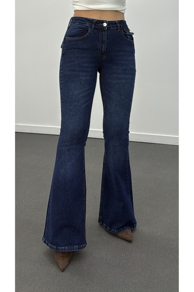 Narferita Boenos Koyu Kot Push Up Cepli Toparlayıcı Flare Jeans