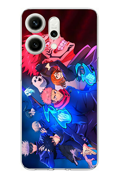 TechTree حافظة سيليكون متوافقة مع هاتف اوبو رينو 14 5G من جوجوتسو كايسن مطبوع