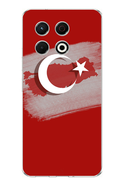 TechTree Tecno Spark 30 Pro Compatible Turkey Map Detailed Turkish Flag Print...