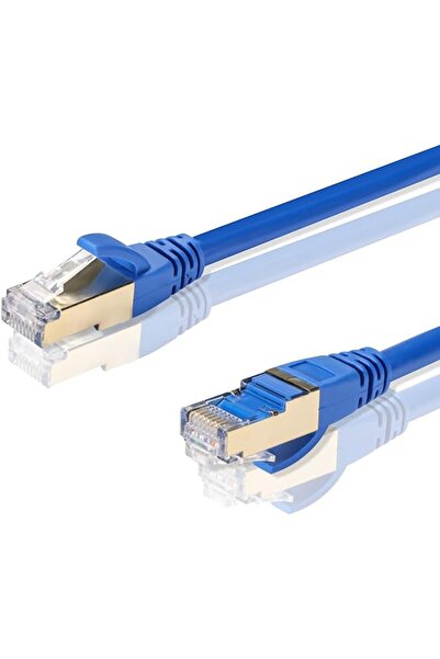 The Bros 1M CAT 8 Ethernet Cable, Blue High-Speed Internet LAN Cable Dual Shi...