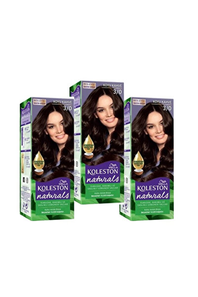 wella koleston Naturals Saç Boyası 3/0 Koyu Kahve X 3 Adet