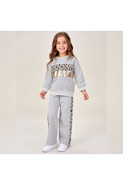 Lmn 2-Piece Seasonal Girls' Set with Leopard Print Detail