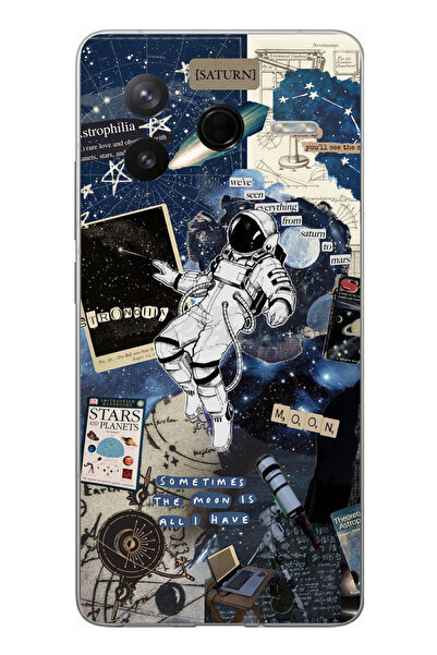 TechTree Printed Silicone Case with Retro Astronaut Design Compatible with Po...