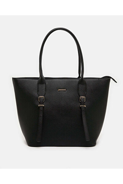 REDTAG Women Black Embellished Tote Bag