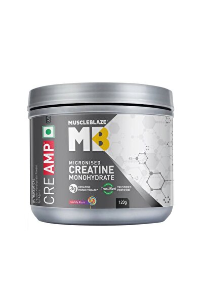 MuscleBlaze كرياتين مونوهيدرات كريمب كاندي راش 120 غرام