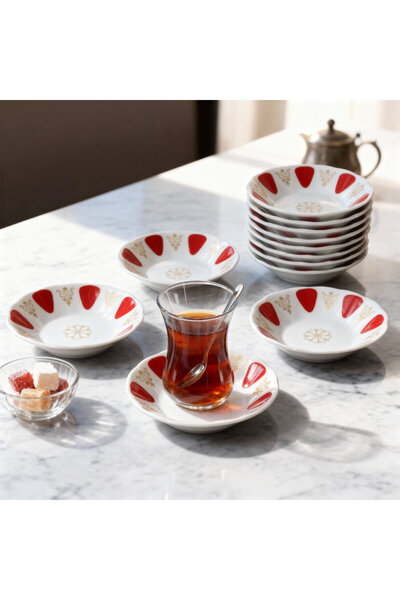 Güral Porselen Acem 12 parça 10 cm Çay tabağı 90193