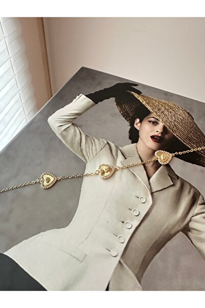 Milena Designer Store Milena Istanbul Gold Bracelet with Figure (Heart/Square...