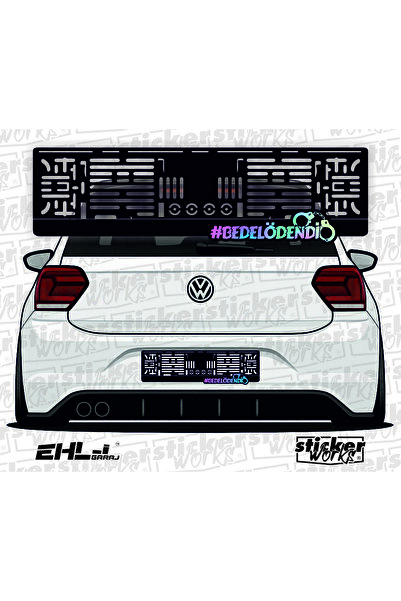 Sticker Works Pay on the Spot Takmatik Car License Plate Holder