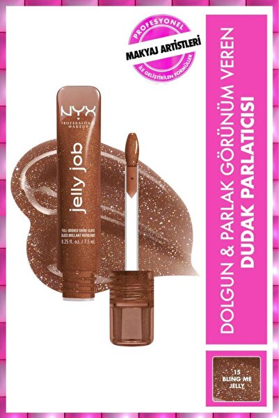 NYX Professional Makeup Jelly Job Dolgun & Parlak Görünüm Veren Dudak Parlatı...