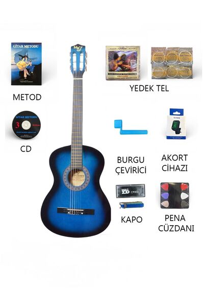 Manuel Raymond MRC275BLS Klasik Gitar - Gece Mavisi - 4/4 Yetişkin Boy - Full...