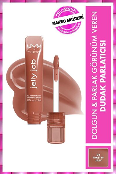 NYX Professional Makeup Jelly Job Dolgun & Parlak Görünüm Veren Dudak Parlatı...