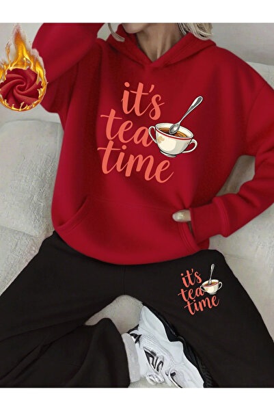 ELAN WEAR Tea taime Printed unisex tracksuit set relaxed fit