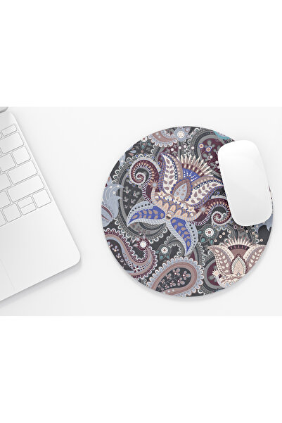 riyaz Flowers Patch Round Mousepad, Mouse Pad, Diameter: 19.50 cm