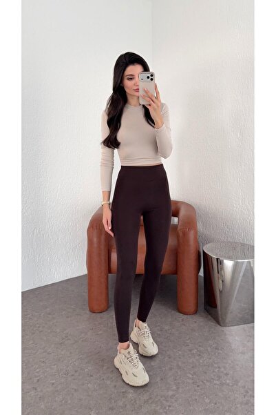 HAZELANNA Brown Thermal Leggings