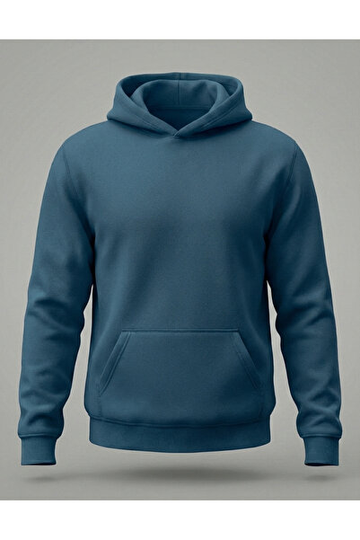 Velostra Unisex Unprinted Combed Cotton Inside Fleece-Lined K Hooded Sweatshirt