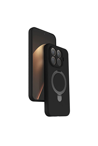 UnDePlus Xiaomi Mi 15T Pro Kılıf Slikon M-safe Şarj Uyumlu Silikon Standlı Re...