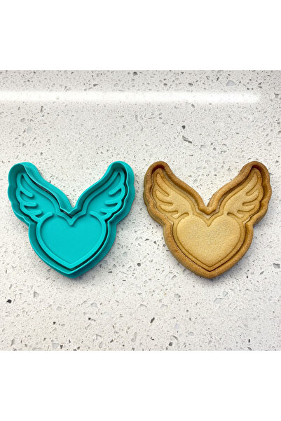 Craftelle مجموعة قوالب وبطاقات خبز على شكل قلب مجنح |   تصميم جناح الملاك |  ...