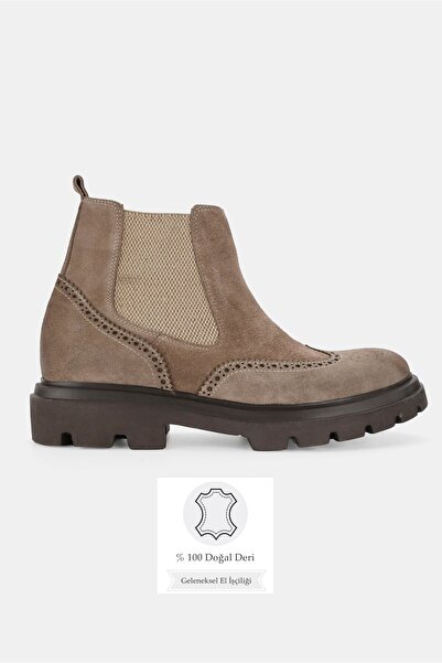 TUNAELLİ Men's Mink Suede Genuine Natural Leather Size 39-45 Eva Sole Chelsea...