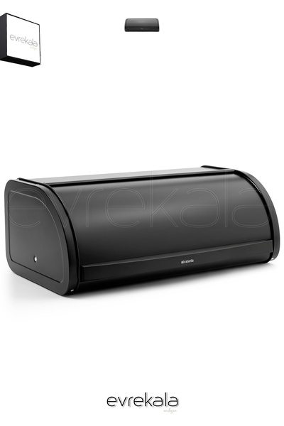 Brabantia Evrekala Round Bread Box Black Bread Basket -Evrekala Shipped- New ...