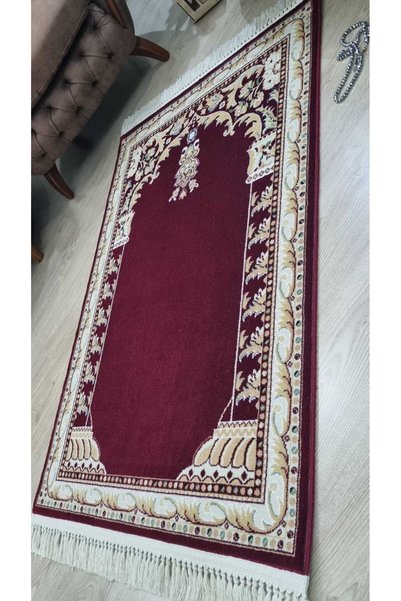 Home Sapphire Wool Turkey Made Acrylic Woven Thick Carpet Prayer Mat 80X120