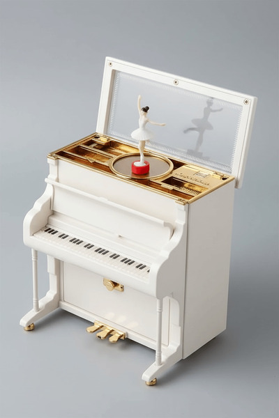 TAKIŞTIR Dans Eden Balerinli Piyano Müzik ve Takı Kutusu