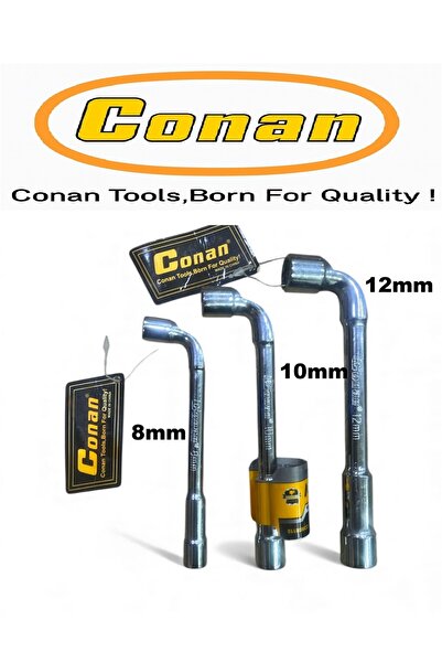 CONAN 3 Pieces – Long L-Type Socket Wrench Set – 8mm (Model 10005762) + 10mm ...