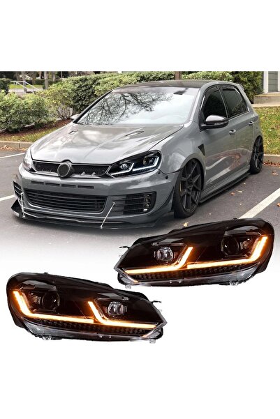 X POWER TUNİNG VW GOLF 6 2010-2011-2012 MK6 KROM 7.5 DİZAYN J LEDLİ ÖN FAR