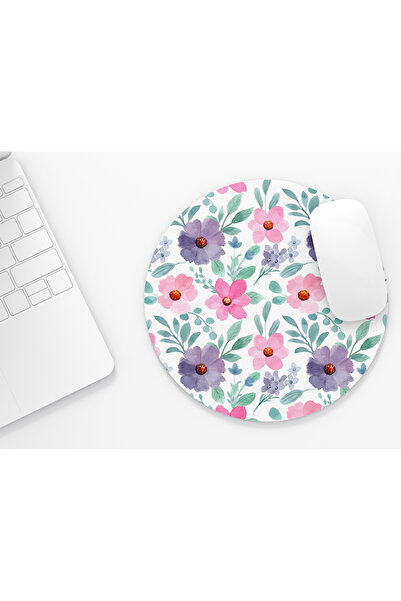 riyaz Pastel Daisies Round Mousepad, Mouse Pad, Diameter: 19.50 cm