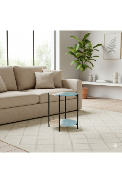 SADANHOME طاولة جانبية، طاولة قهوة حديثة لغرفة المعيشة وغرفة النوم