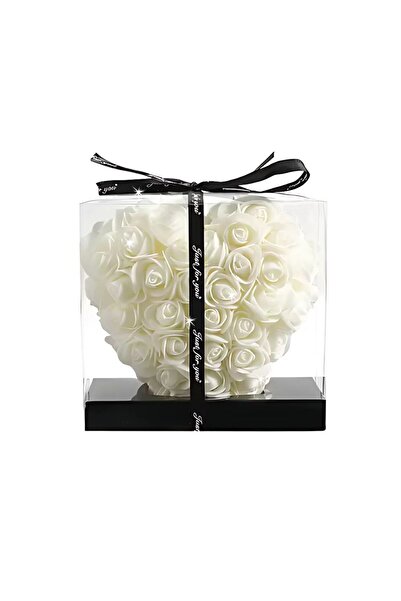 Flashmarket Inima trandafiri sapun în cutie cadou – aranjament elegant 15×14 cm