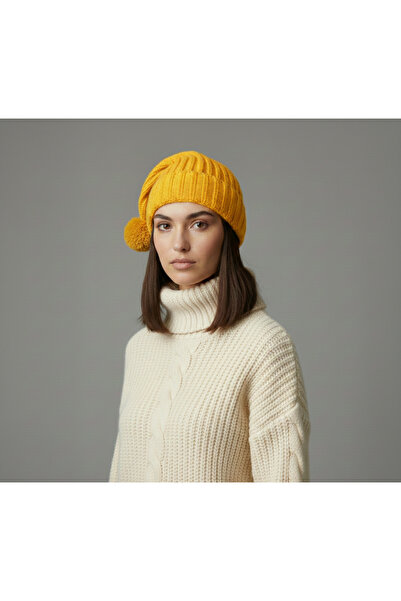 Loopa Kadın Fitilli Ponponlu Uzun Kışlık Bere