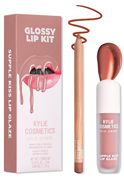 Kylie Cosmetics مجموعة كايلي لمعان الشفاه تشمل قلم الشفاه وملمع الشفاه بنكهة ...