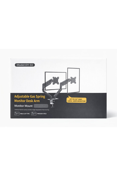 DESFREE Dy-02 Professional Double Monitor Arm with Shock Absorber 17\" - 32\"