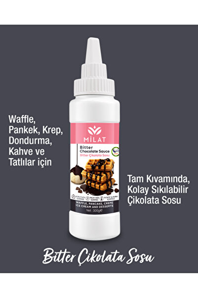 Milat Bitter Tatlı Sos 300 g - Waffle & Krep & Pankek & Tatlı & Dondurma Sosu