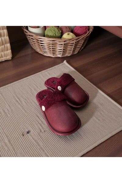 AkınalBella Women's Wool-Lined, Removable and Washable Office Casual Home Sli...