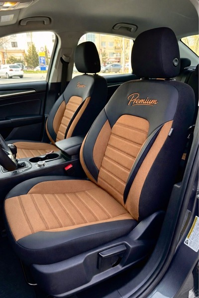 GM-DESIGN Premium Series Luxury Linen Universal Car Seat Cover - 5 Seats Full...