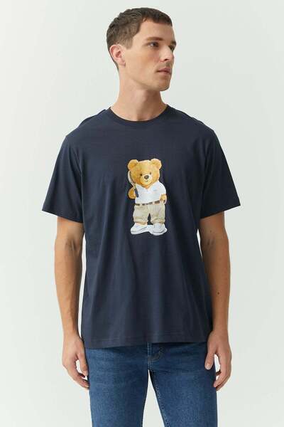 PAULMARK Teddy Bear Printed T-Shirt