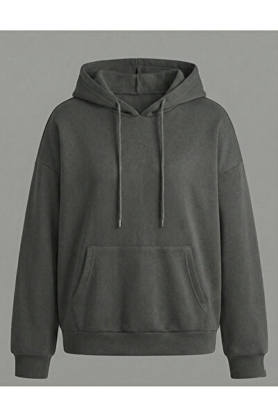 Velostra Unisex Unprinted Combed Cotton Inside Fleece-Lined K Hooded Sweatshirt