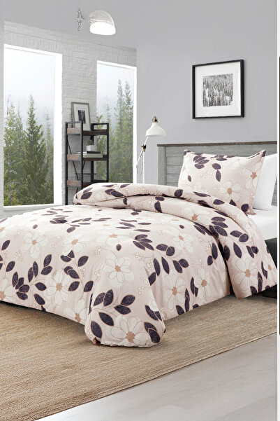 REDTAG طقم لحاف وردي اللون مكون من 4 قطع مطبوع زهور (مقاس مزدوج)