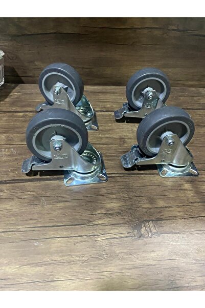 KAM 70 mm Döner Tablalı Frenli Mobiya Sehpa Tekerlek 4 Adet