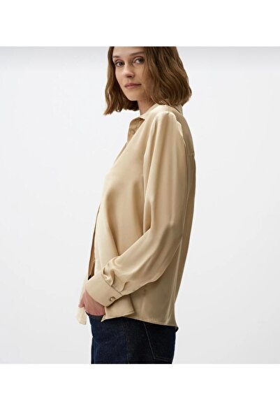 Tarzımızbir Satin Shirt with Light Drape